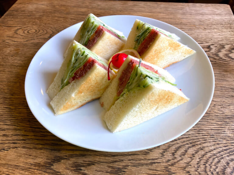 笹塚の喫茶店 南蛮茶館 のサンドウィッチ写真